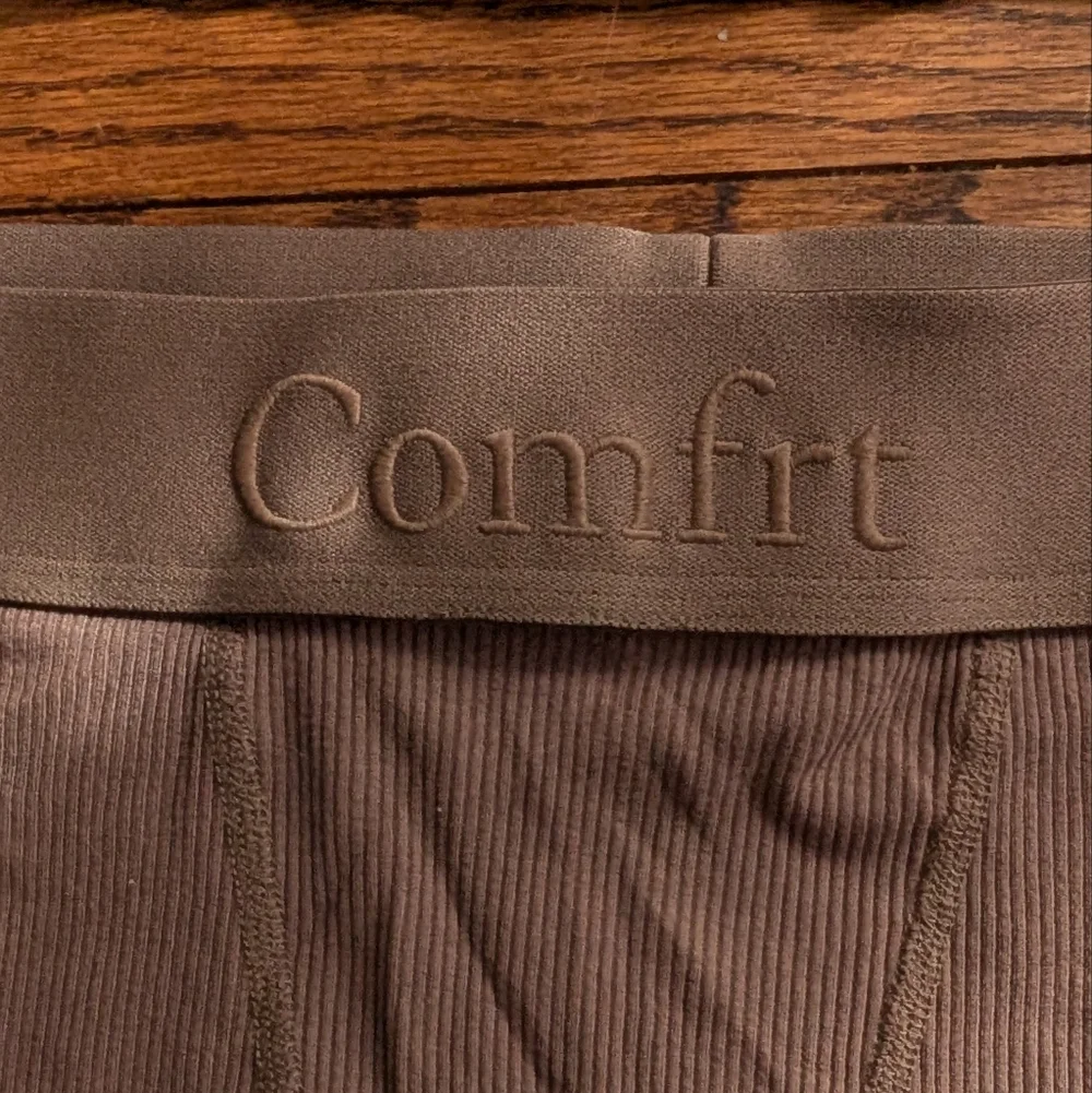 Comfrt Brown Soft Ribbed Tank And Boxer Athleisure Lounge Set Size XL - Picture 9 of 9